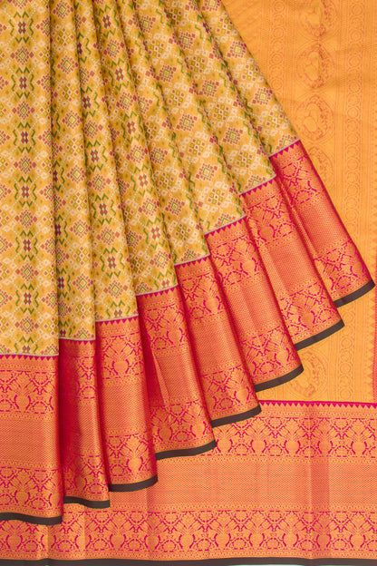 Taranga Kanchi Silk Tissue Brocade Gold Saree