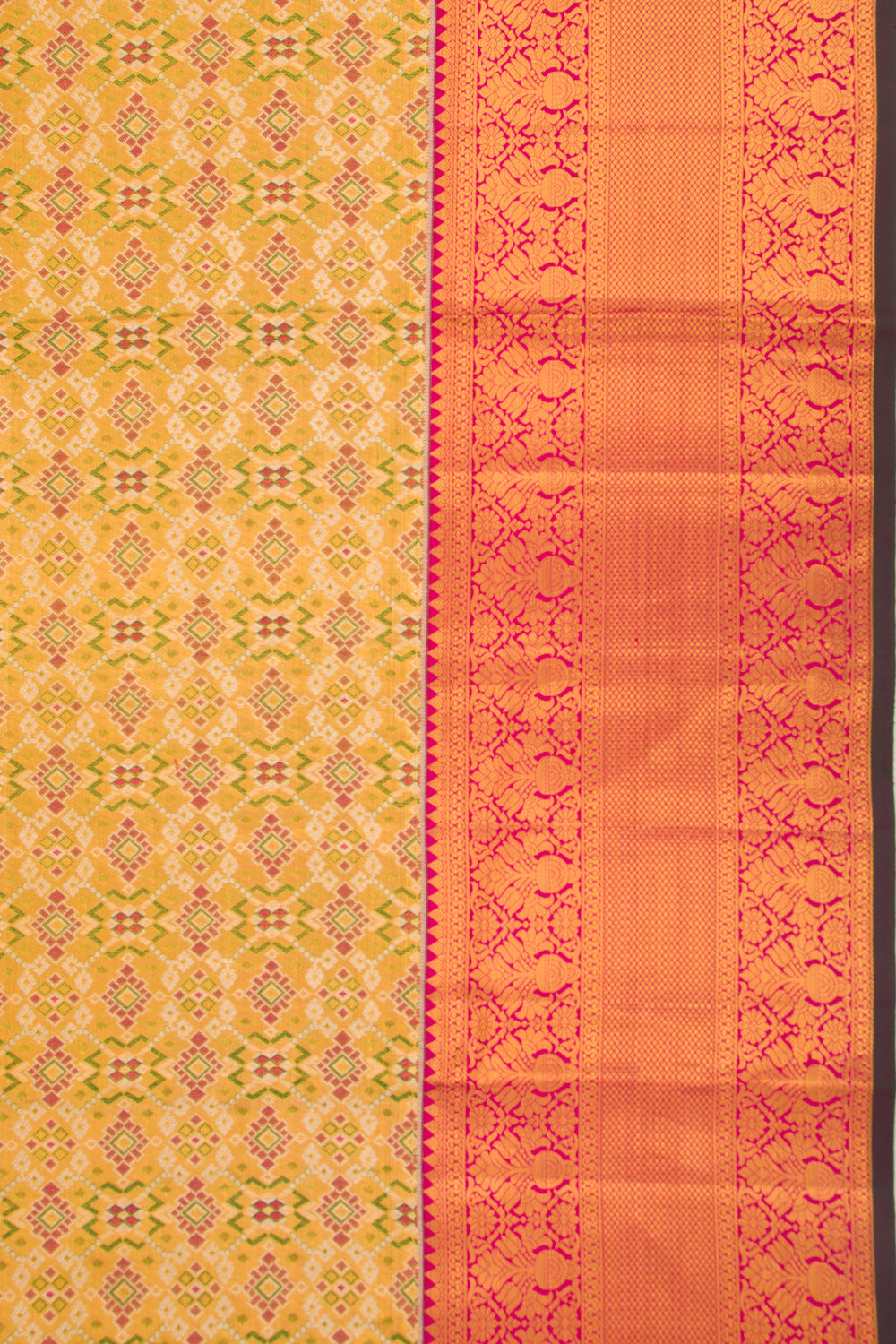 Taranga Kanchi Silk Tissue Brocade Gold Saree