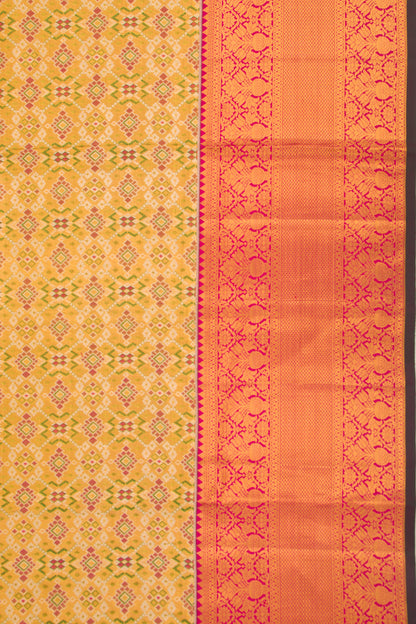 Taranga Kanchi Silk Tissue Brocade Gold Saree