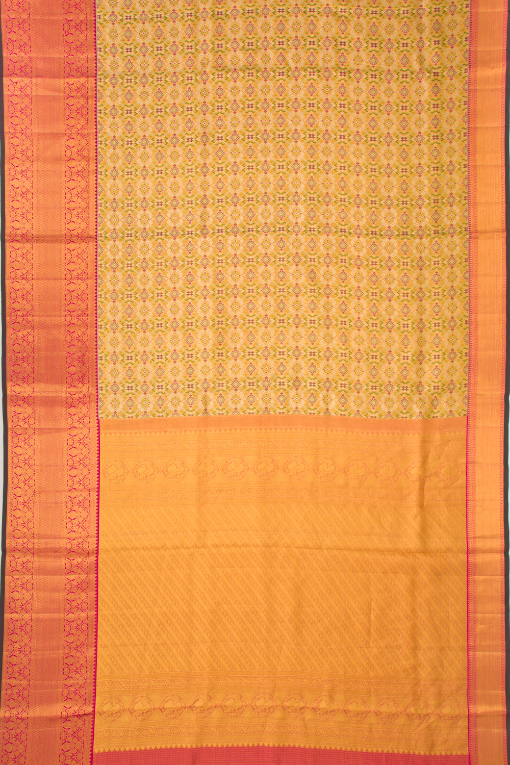 Taranga Kanchi Silk Tissue Brocade Gold Saree