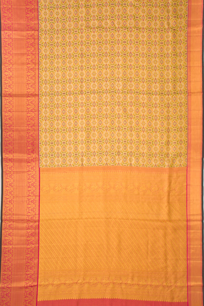 Taranga Kanchi Silk Tissue Brocade Gold Saree