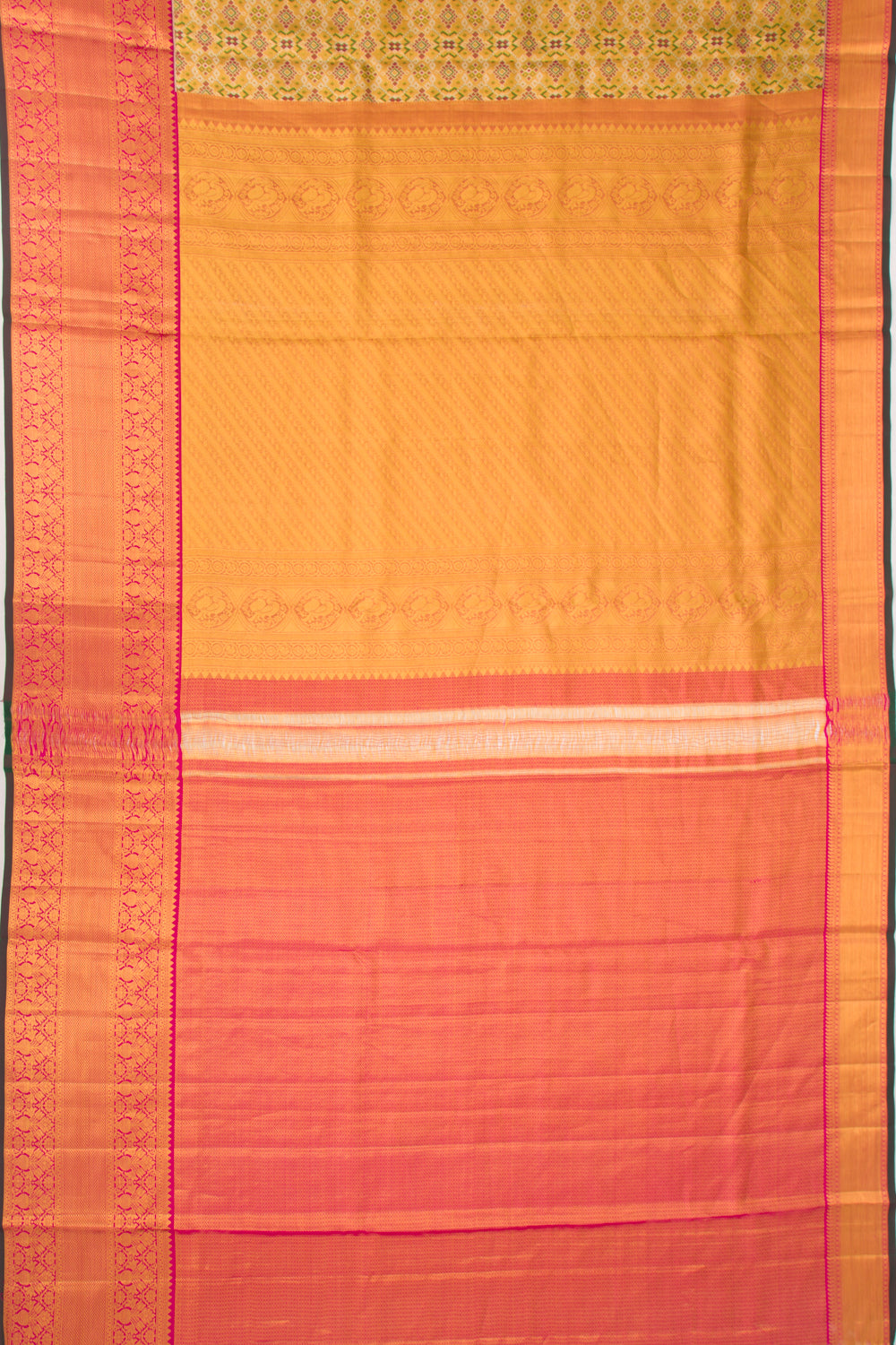 Taranga Kanchi Silk Tissue Brocade Gold Saree