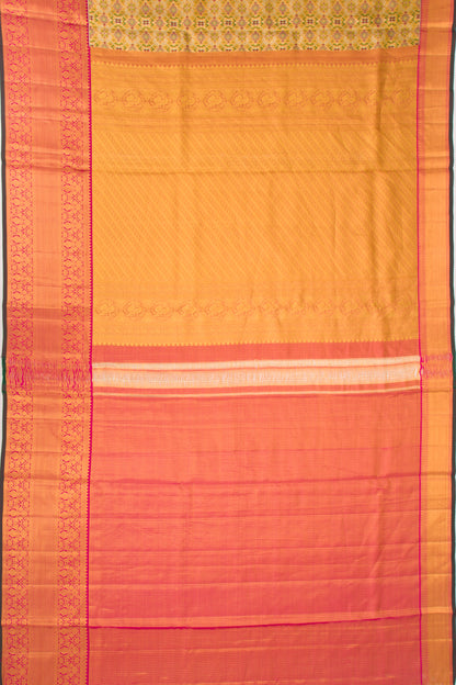 Taranga Kanchi Silk Tissue Brocade Gold Saree