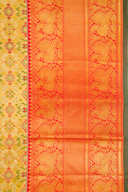 Taranga Kanchi Silk Tissue Brocade Gold Saree