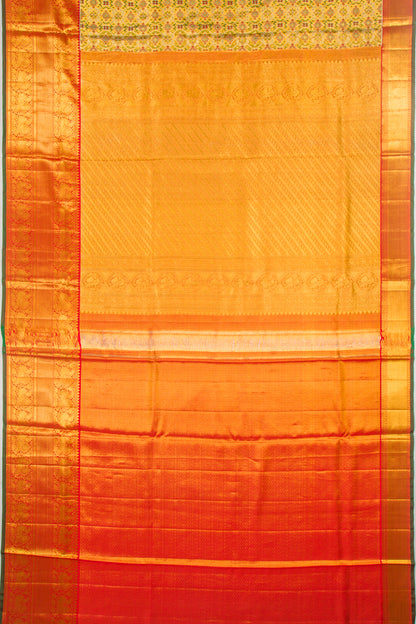 Taranga Kanchi Silk Tissue Brocade Gold Saree