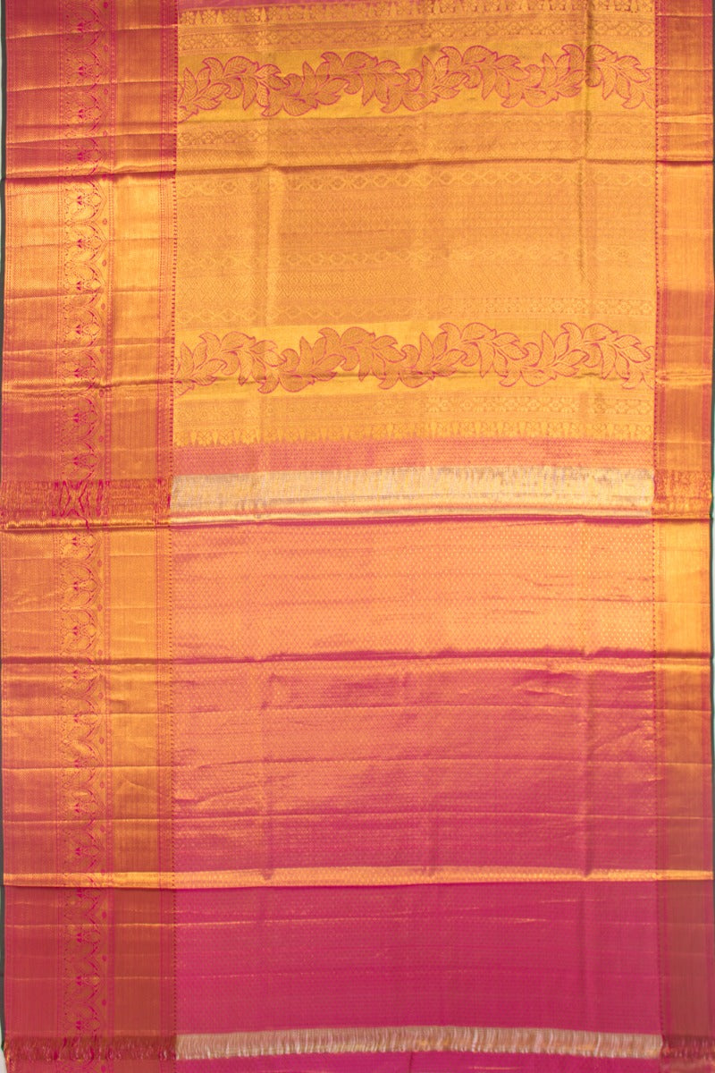 Taranga Kanchi Silk Tissue Jaal Gold Saree