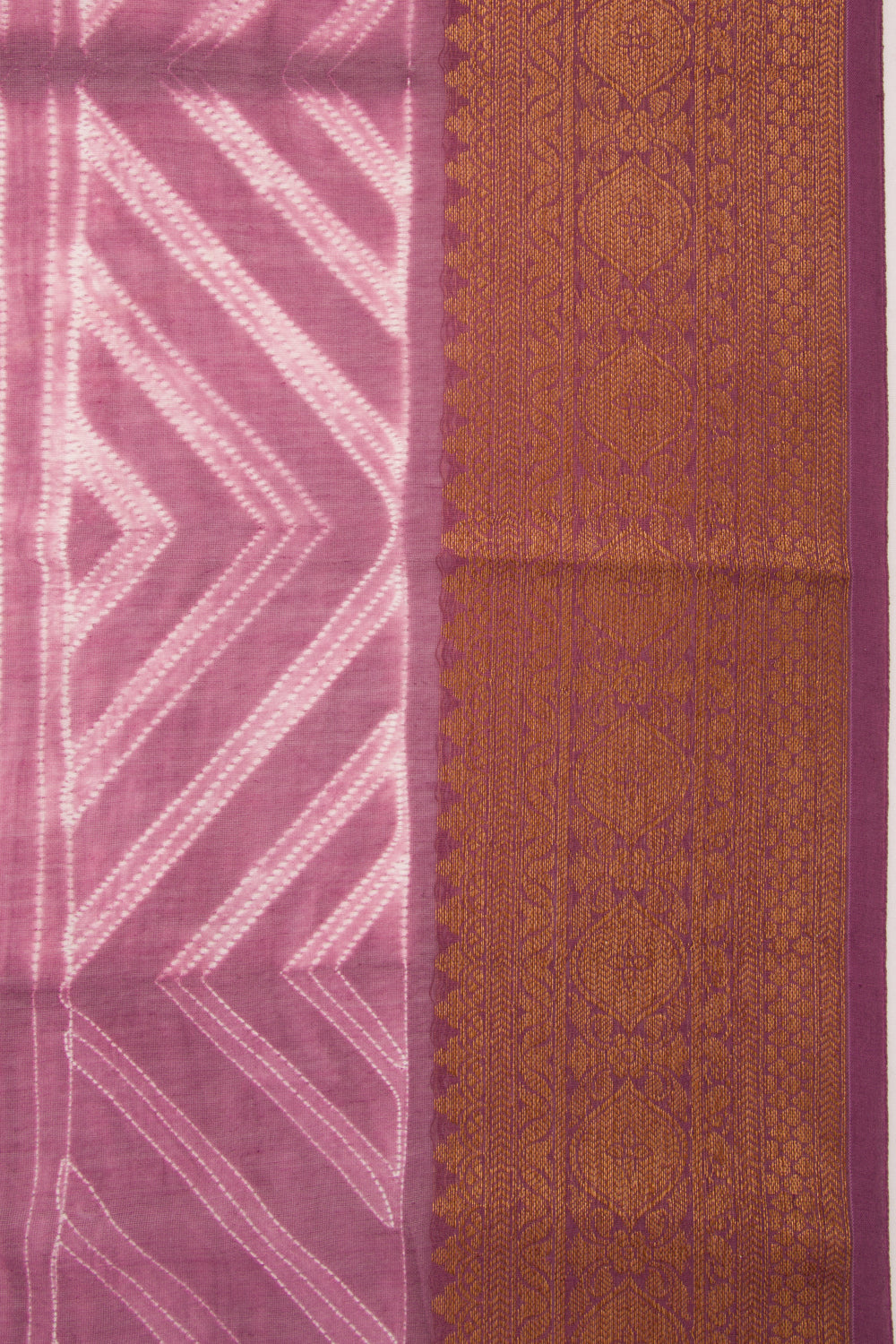 Soft Tussar Shibori Printed Purple Saree