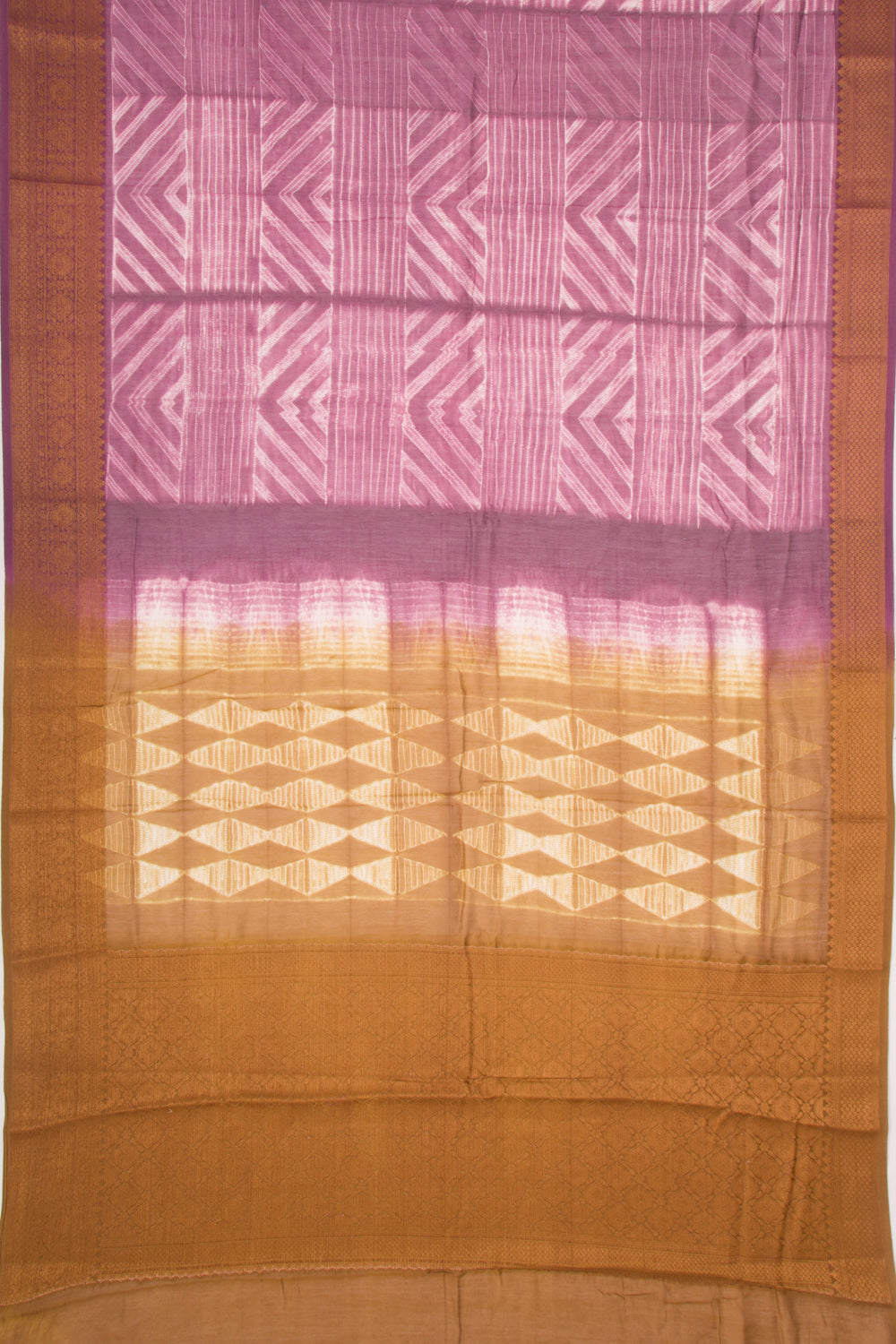 Soft Tussar Shibori Printed Purple Saree