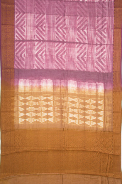 Soft Tussar Shibori Printed Purple Saree
