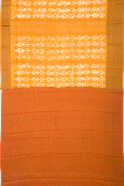 Soft Tussar Shibori Printed Yellow Saree