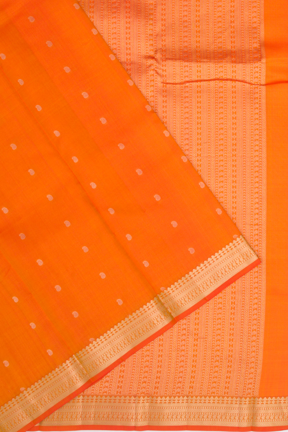 Taranga Kanchi Silk Butta Orange Saree