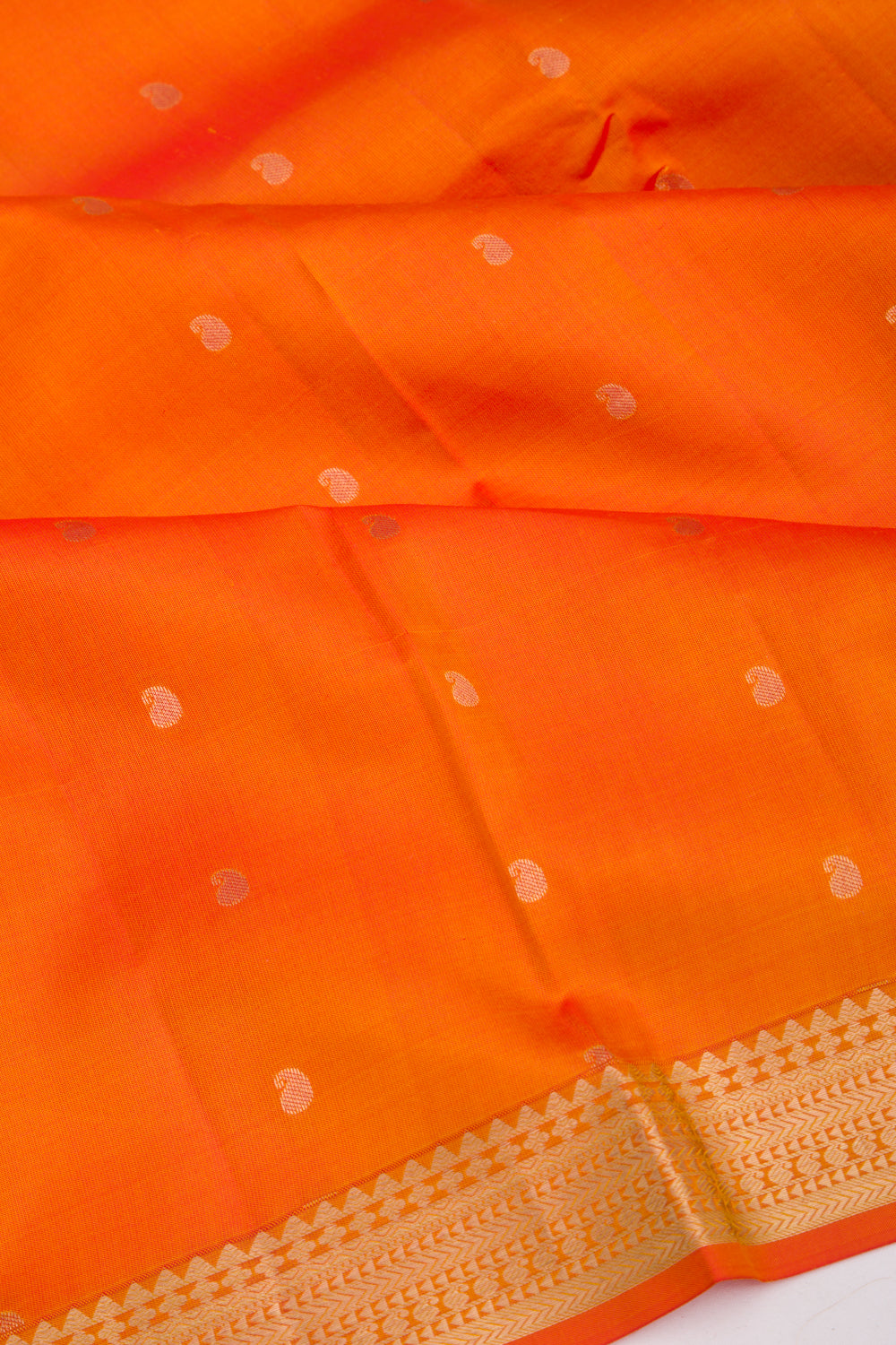 Taranga Kanchi Silk Butta Orange Saree