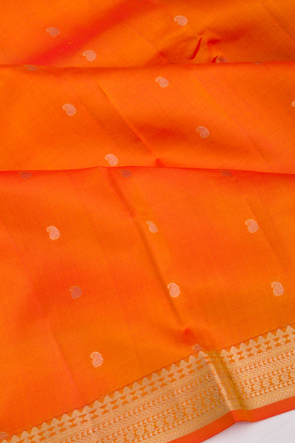Taranga Kanchi Silk Butta Orange Saree