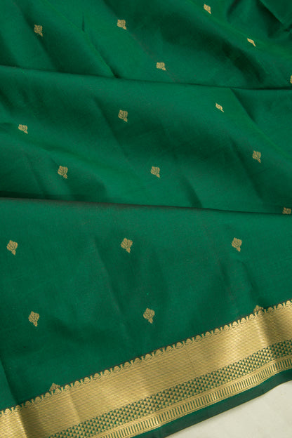 Kanchipuram Silk Butta Green Saree