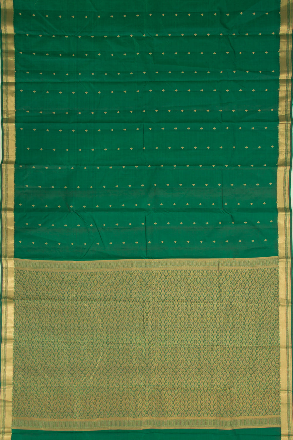 Kanchipuram Silk Butta Green Saree