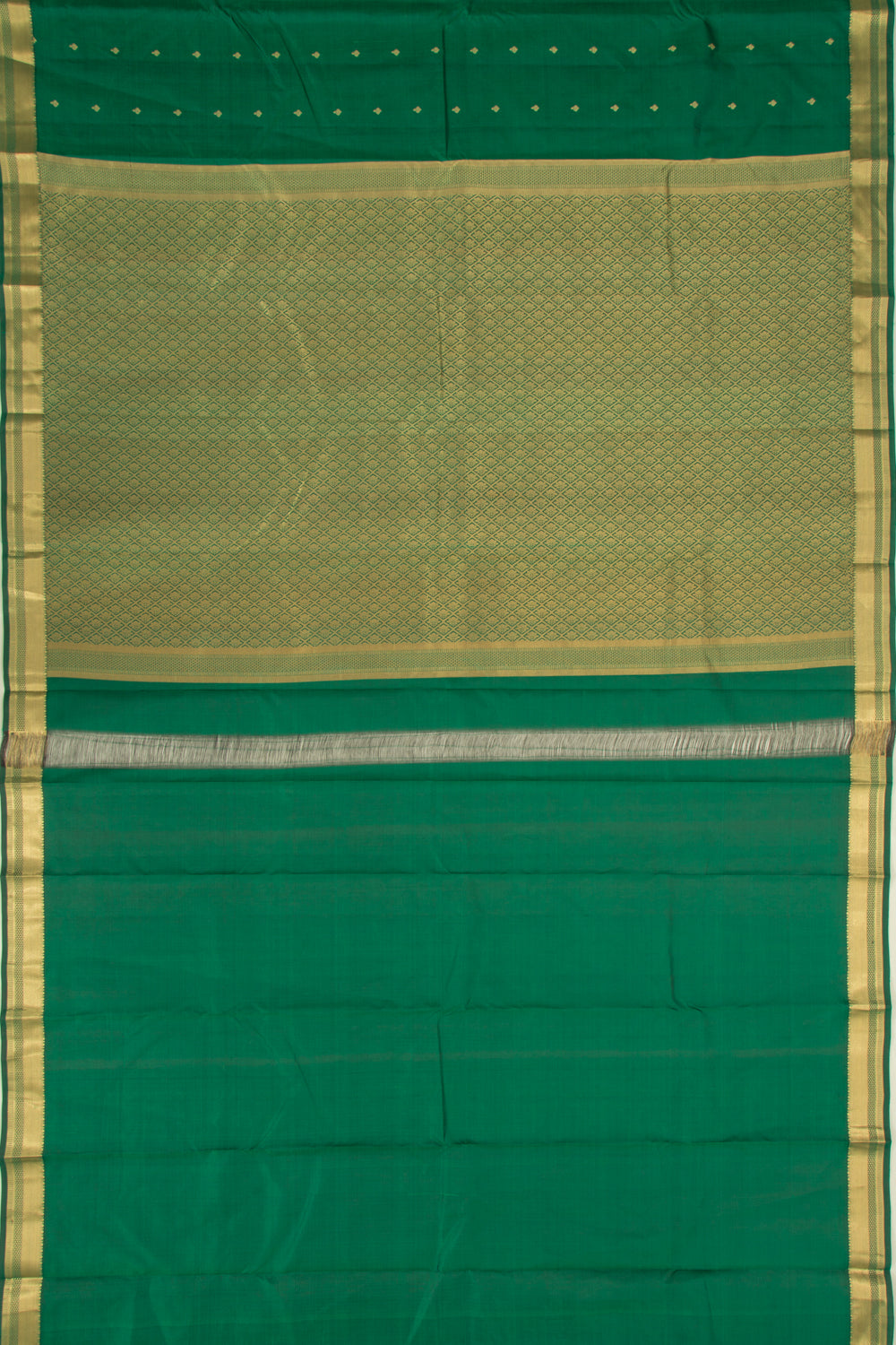 Kanchipuram Silk Butta Green Saree