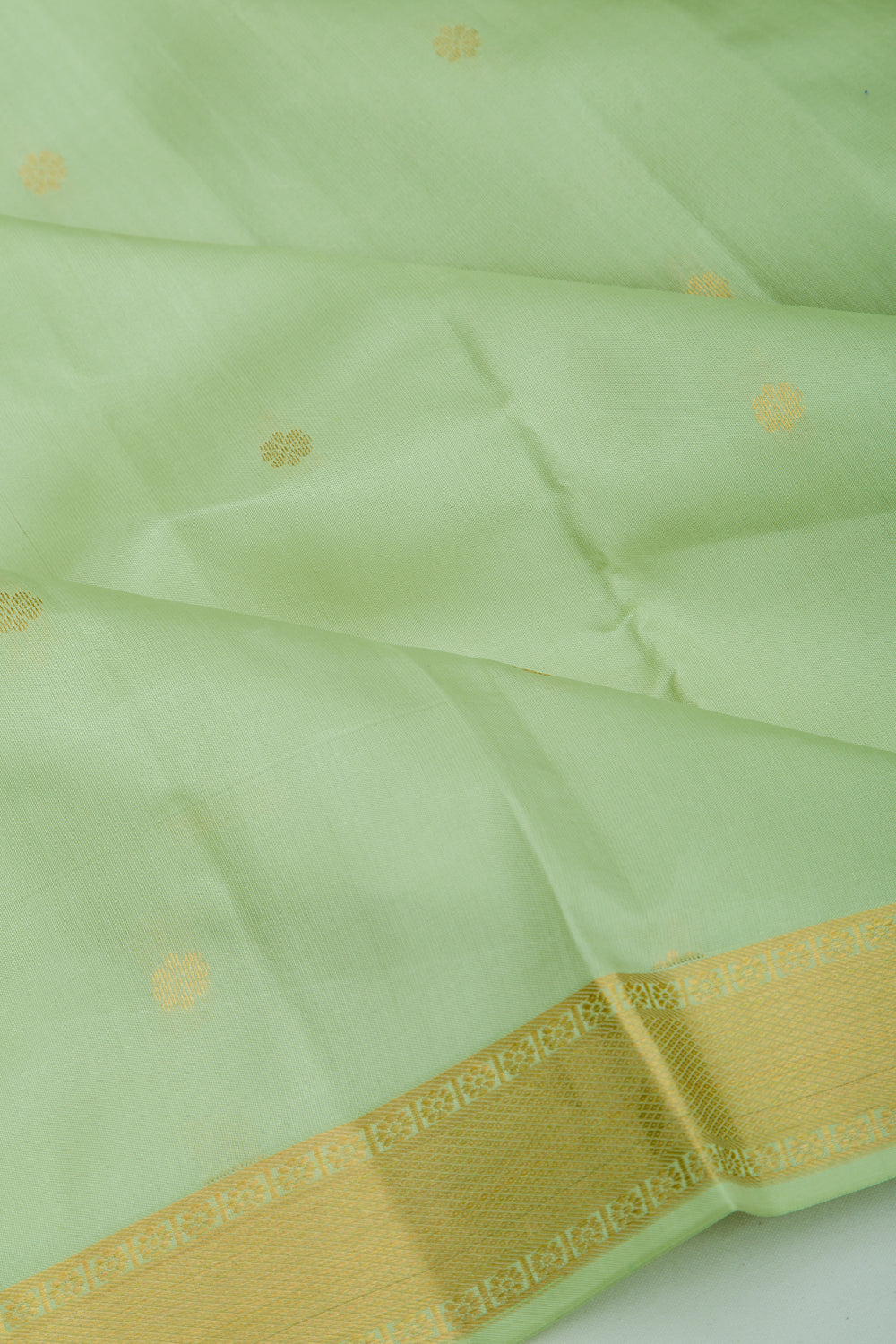 Taranga Kanchi Silk Butta Pastel Green Saree