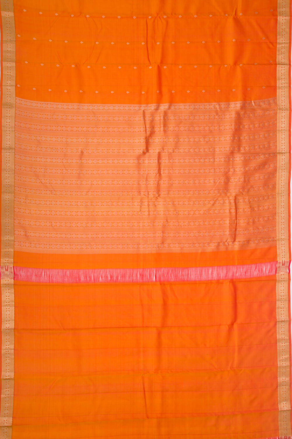 Taranga Kanchi Silk Butta Orange Saree