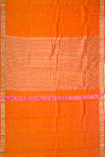 Taranga Kanchi Silk Butta Orange Saree