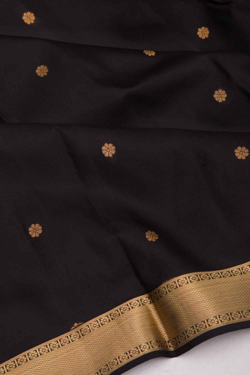 Taranga Kanchi Silk Butta Black Saree