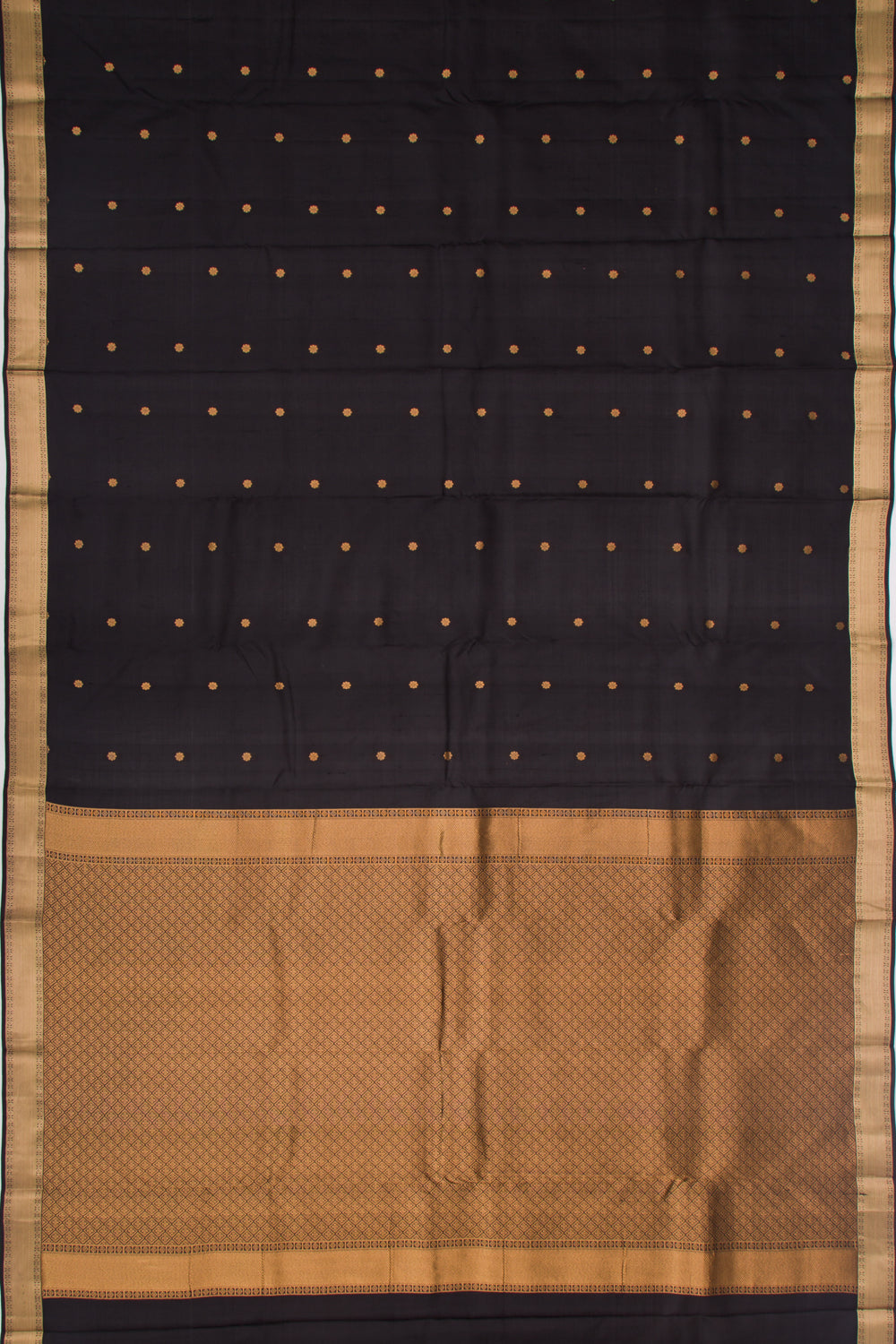 Taranga Kanchi Silk Butta Black Saree