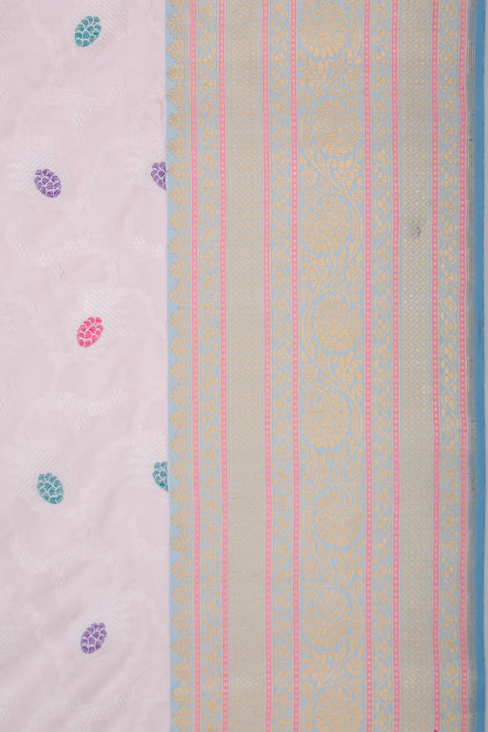 Banarasi Silk Jaal Baby Pink Saree