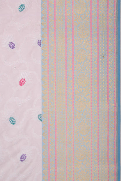 Banarasi Silk Jaal Baby Pink Saree