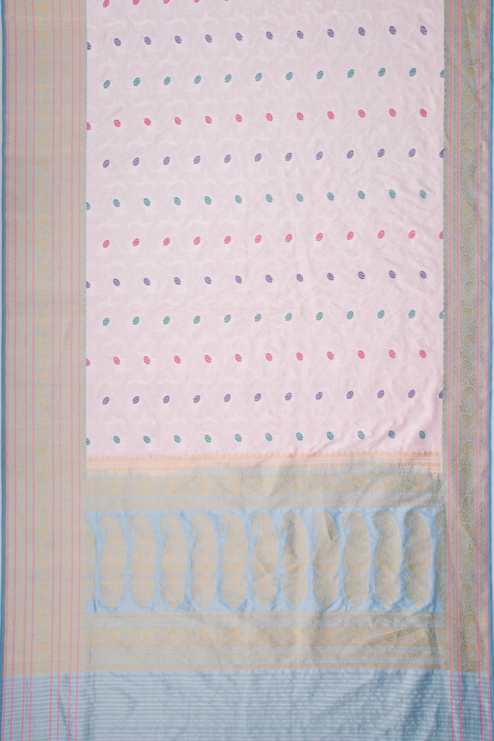 Banarasi Silk Jaal Baby Pink Saree