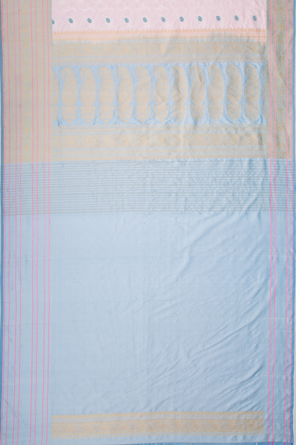 Banarasi Silk Jaal Baby Pink Saree