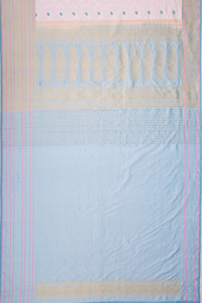 Banarasi Silk Jaal Baby Pink Saree