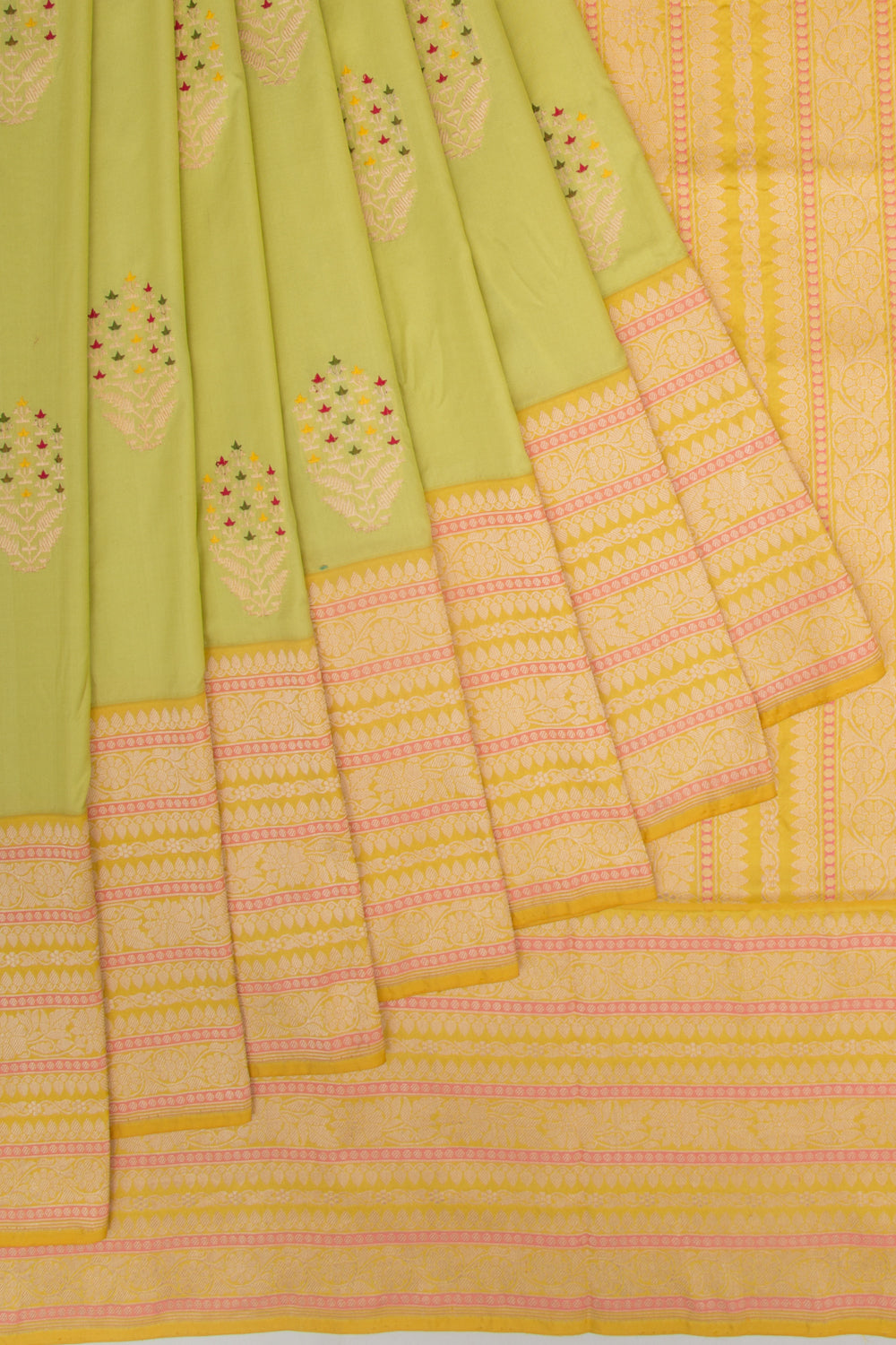 Banarasi Silk Butta Green Saree