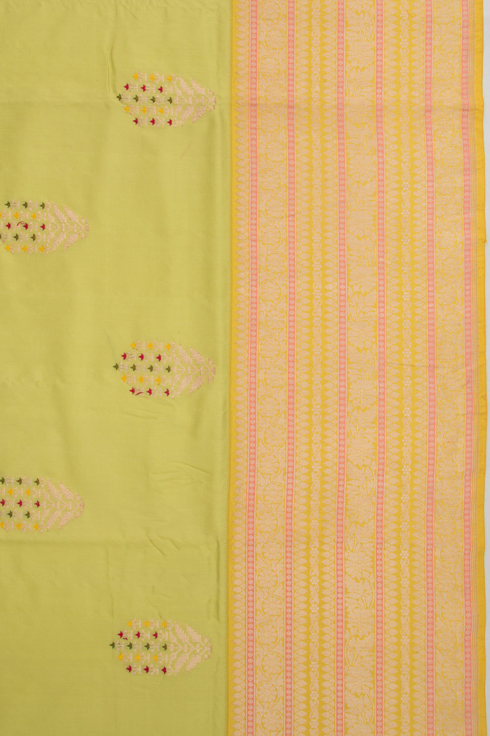 Banarasi Silk Butta Green Saree