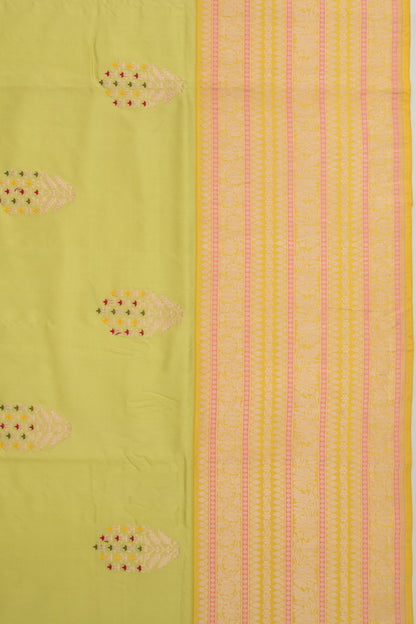 Banarasi Silk Butta Green Saree
