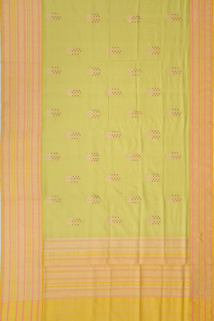 Banarasi Silk Butta Green Saree