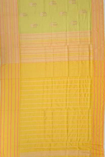 Banarasi Silk Butta Green Saree