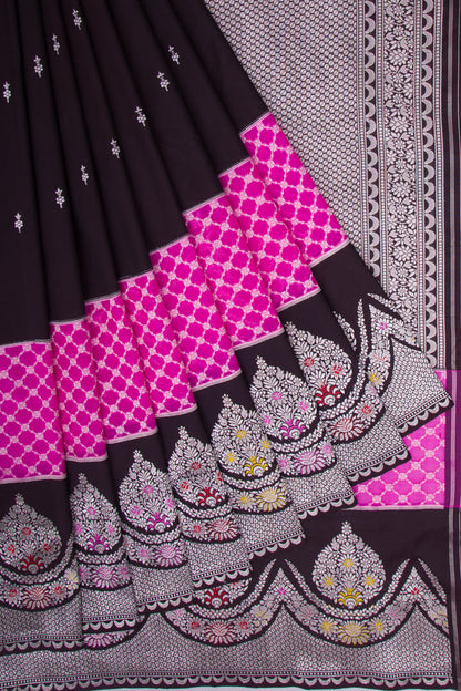 Banarasi Silk Butta Black Saree