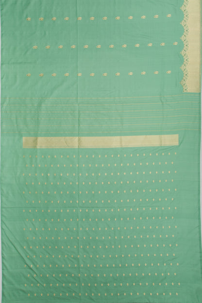 Banarasi Silk Kadwa Butta Pastel Green Saree