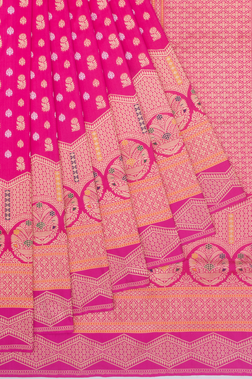 Banarasi Silk Butta Pink Saree