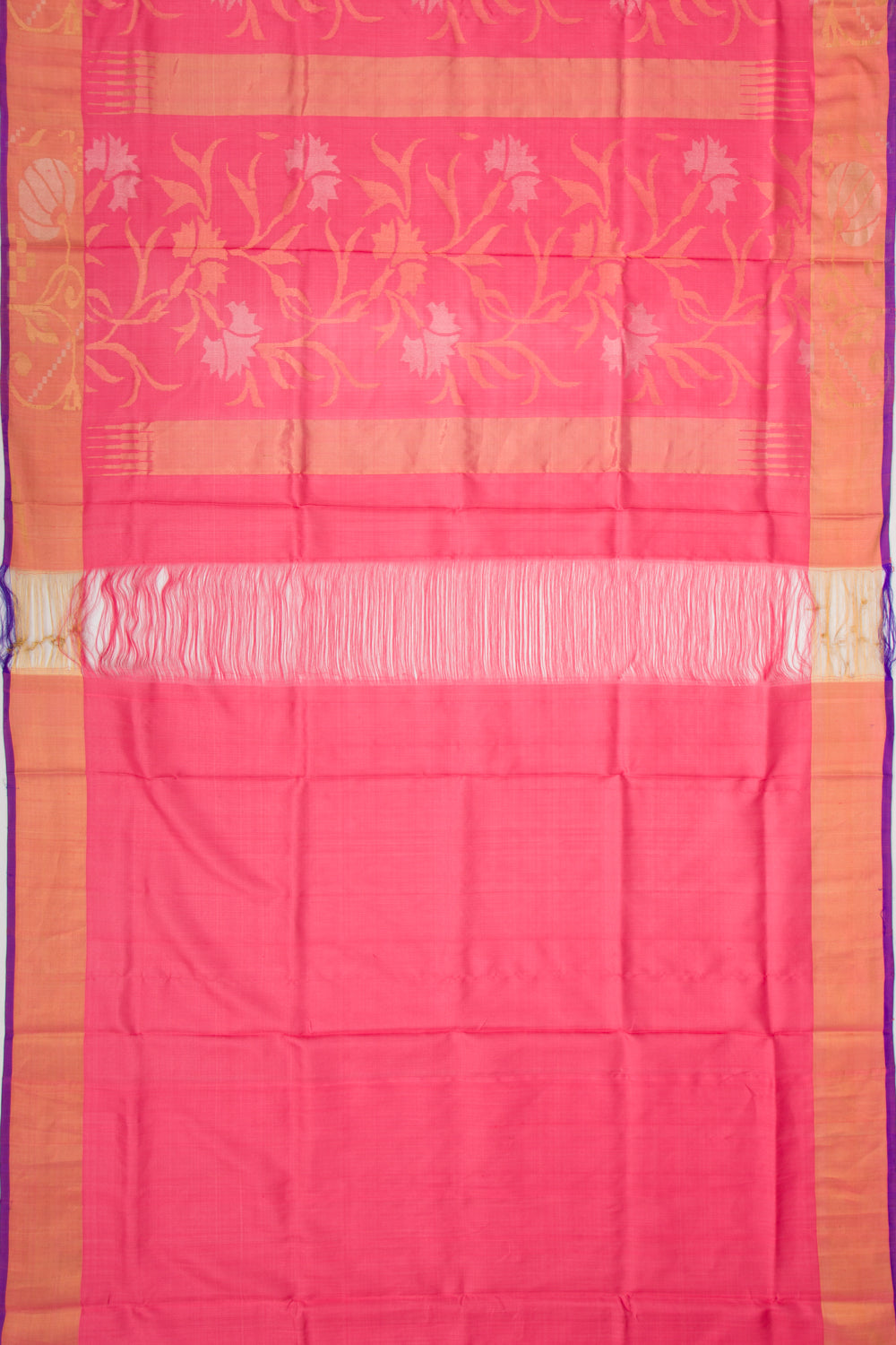 Uppada Silk All Over Jamdani Pink Saree
