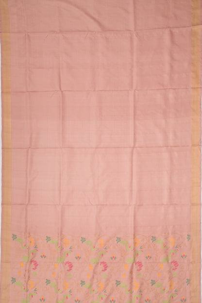 Uppada Silk Jamdani Jaal Baby Pink Saree