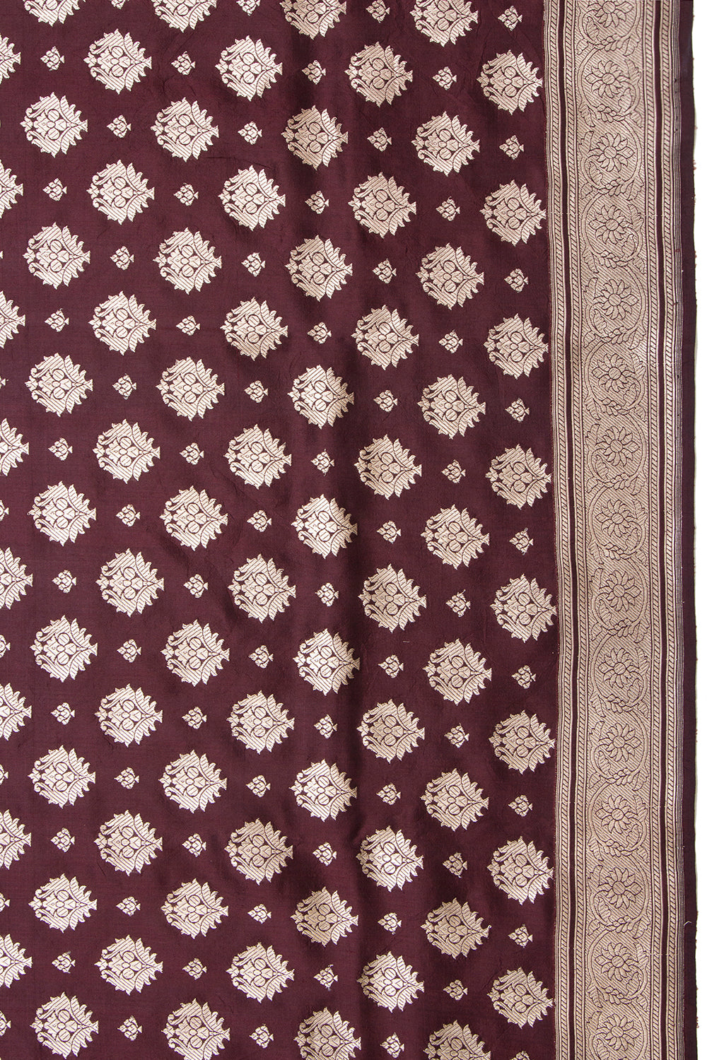 Banarasi Silk Brocade Coffee Brown Saree