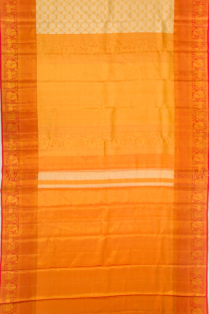 Kanchipuram Silk Tissue Brocade Gold Saree