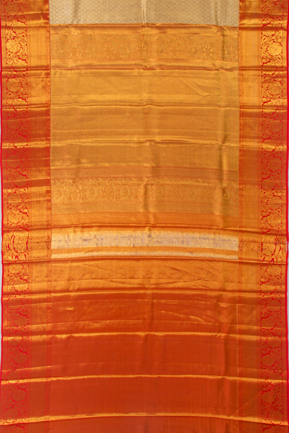 Kanchipuram Silk Tissue Brocade Gold Saree