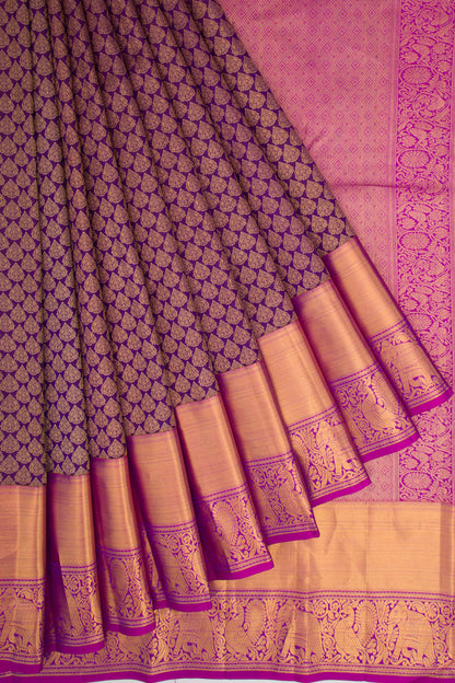 Taranga Kanchi Silk Brocade Purple Saree