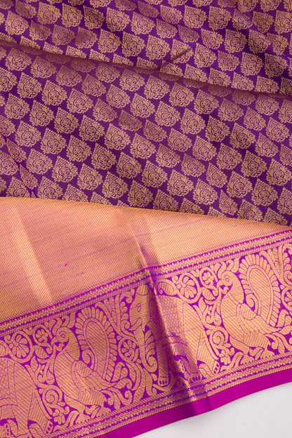 Taranga Kanchi Silk Brocade Purple Saree