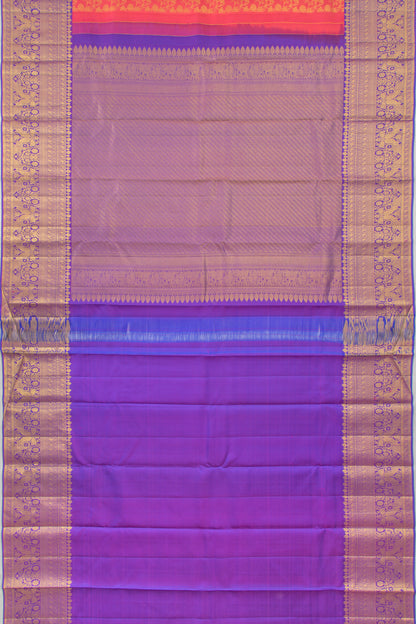 Kanchipuram Silk Jaal Pink Saree