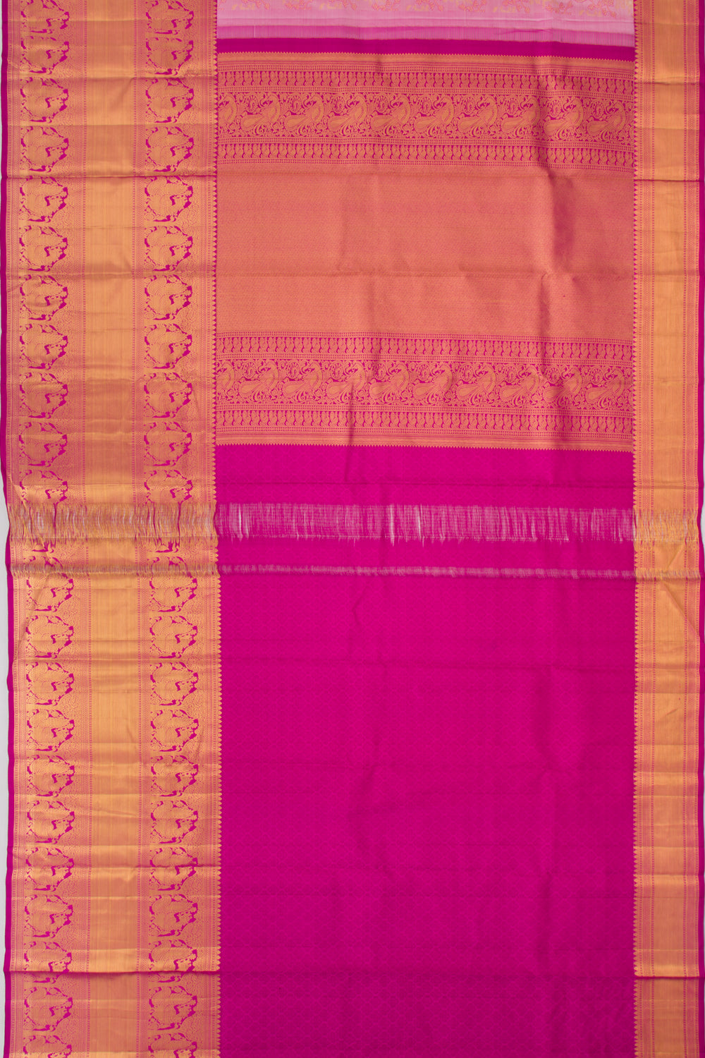 Taranga Kanchi Silk Jaal Baby Pink Saree
