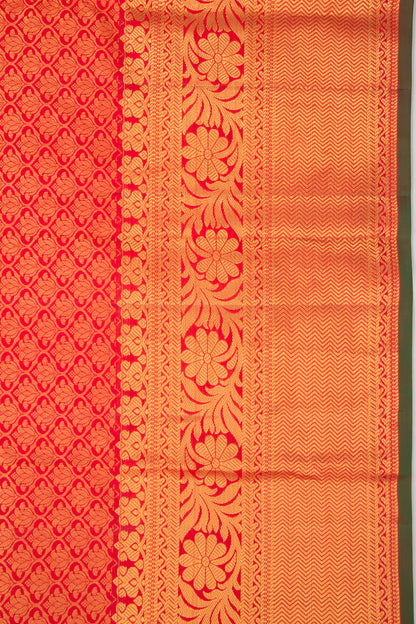 Taranga Kanchi Silk Brocade Red Saree