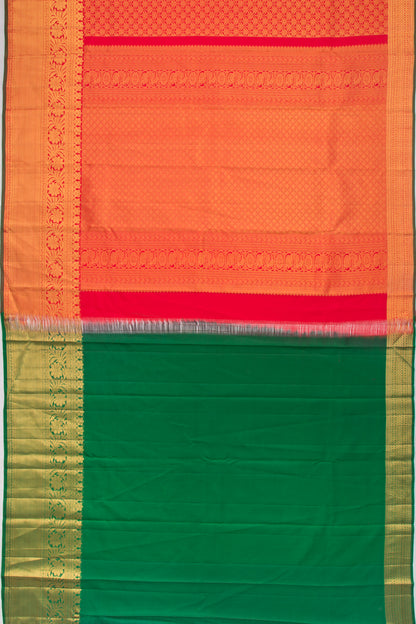 Taranga Kanchi Silk Brocade Red Saree