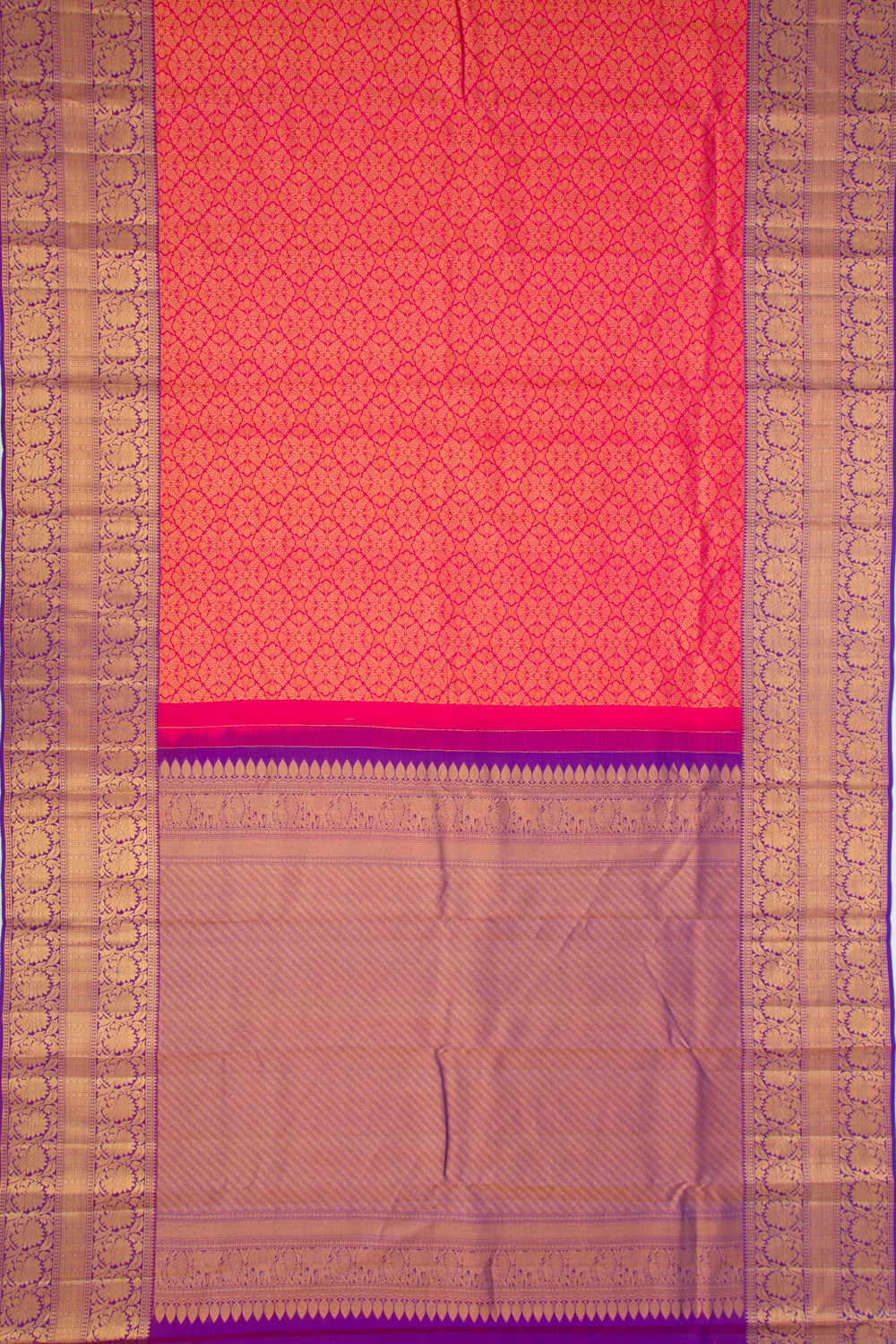 Taranga Kanchi Silk Brocade Pink Saree